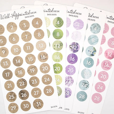 Stickers - Date Dots - Pink