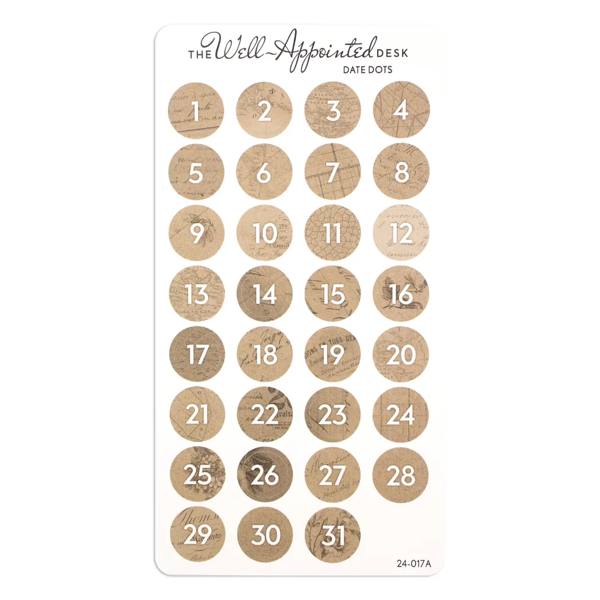 Stickers - Date Dots - Kraft