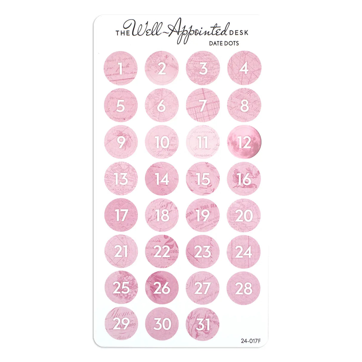 Stickers - Date Dots - Pink
