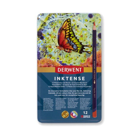 Akvarellpennor Derwent Inktense - 12 färger