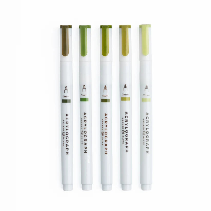 Acrylograph 5-pack 0,7 - Leaf Green Hues