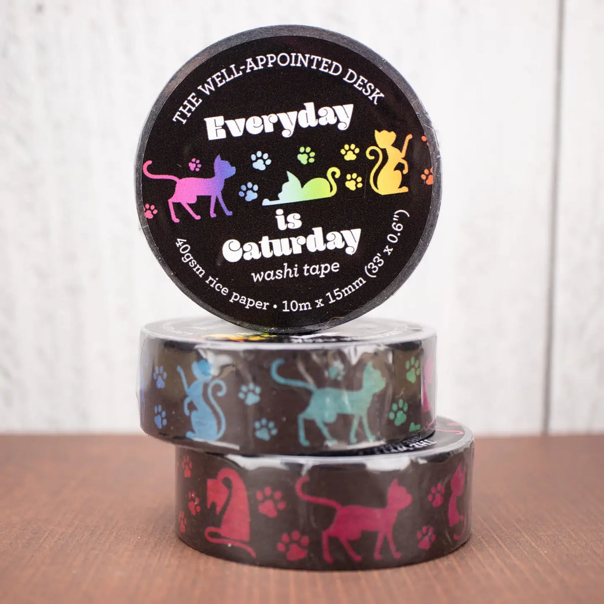 Washi Tape - Everyday Is Caturday - Rainbow Cats