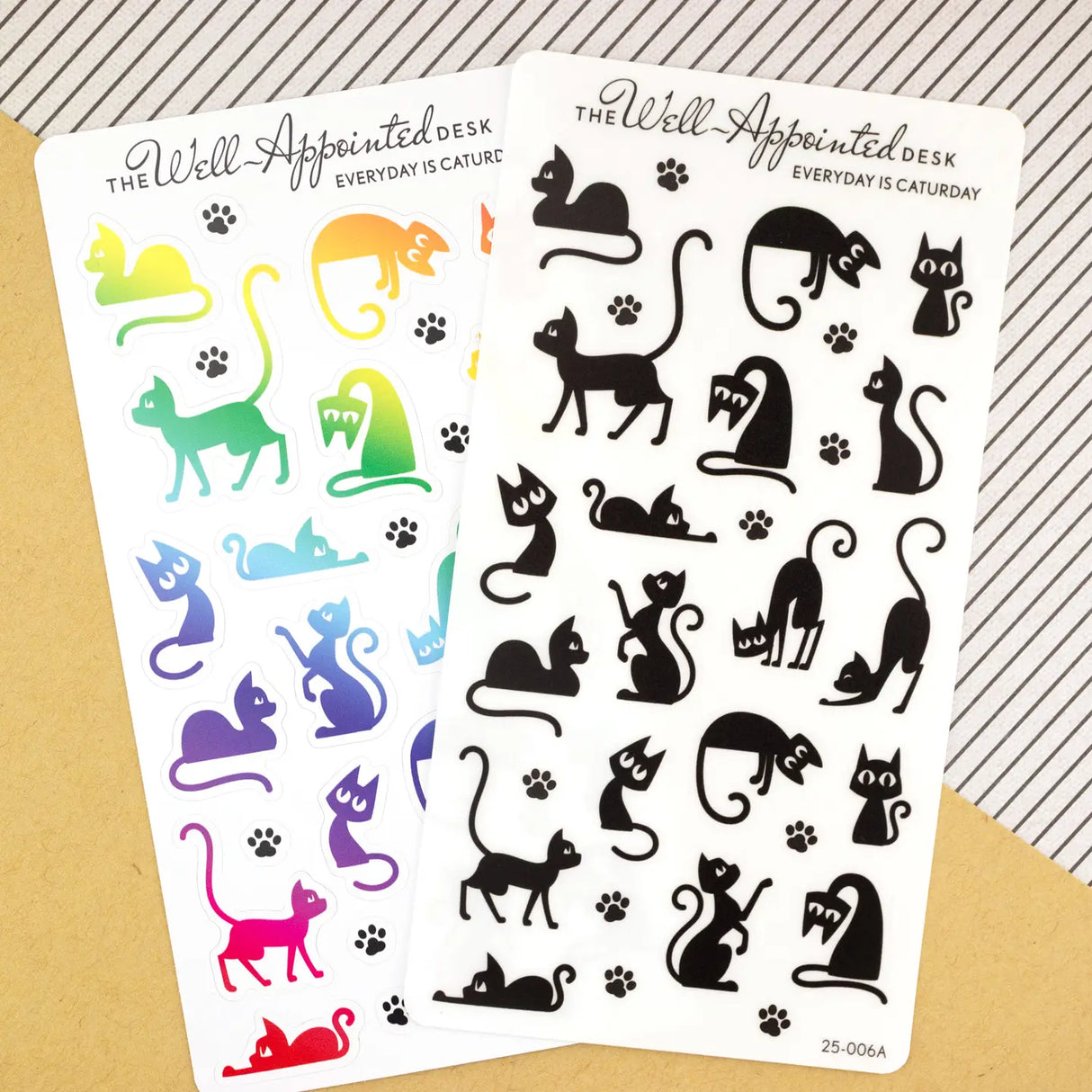 Stickers - Everyday Is Caturday - Black