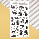 Stickers - Everyday Is Caturday - Black