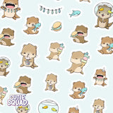 Sticker Sheet CutieSquad - Fishy Otters