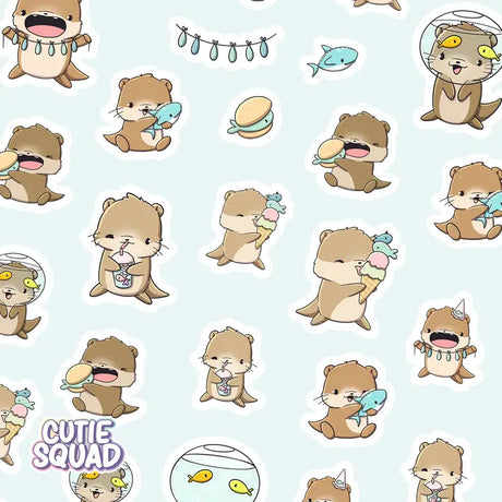 Stickersheet CutieSquad - Fishy Otters