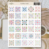 Stickers Plan & Plot Studio Vinyl - Floral Tiles