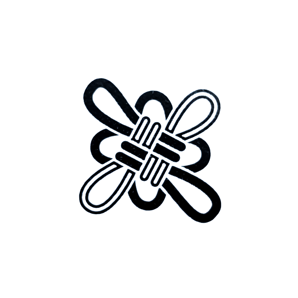 Craft Rubber Stamp Hanko - 20 x 20 - Mizuhiki knot