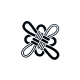 Craft Rubber Stamp Hanko - 20 x 20 - Mizuhiki knot