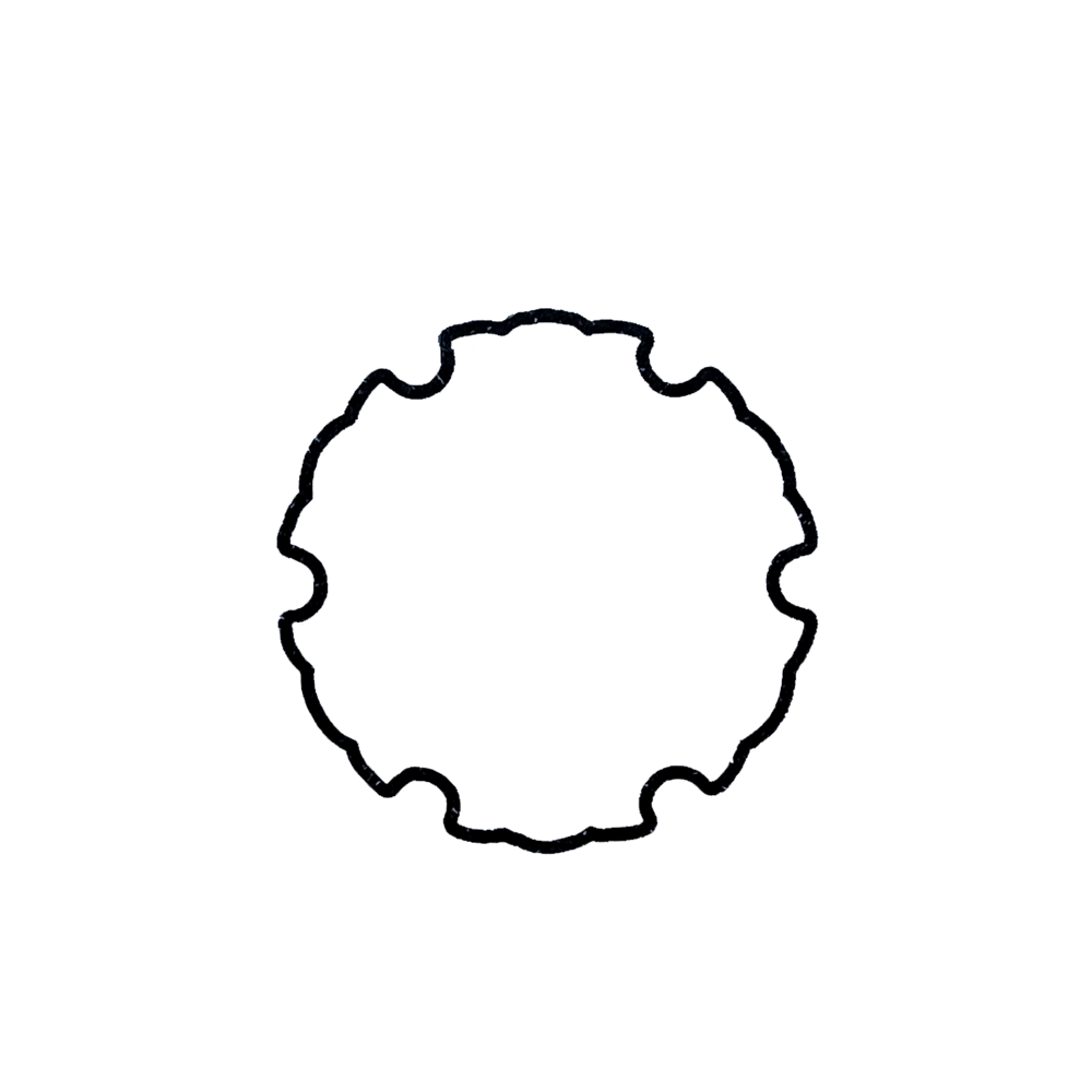 Craft Rubber Stamp Hanko - 20 x 20 - Kamon