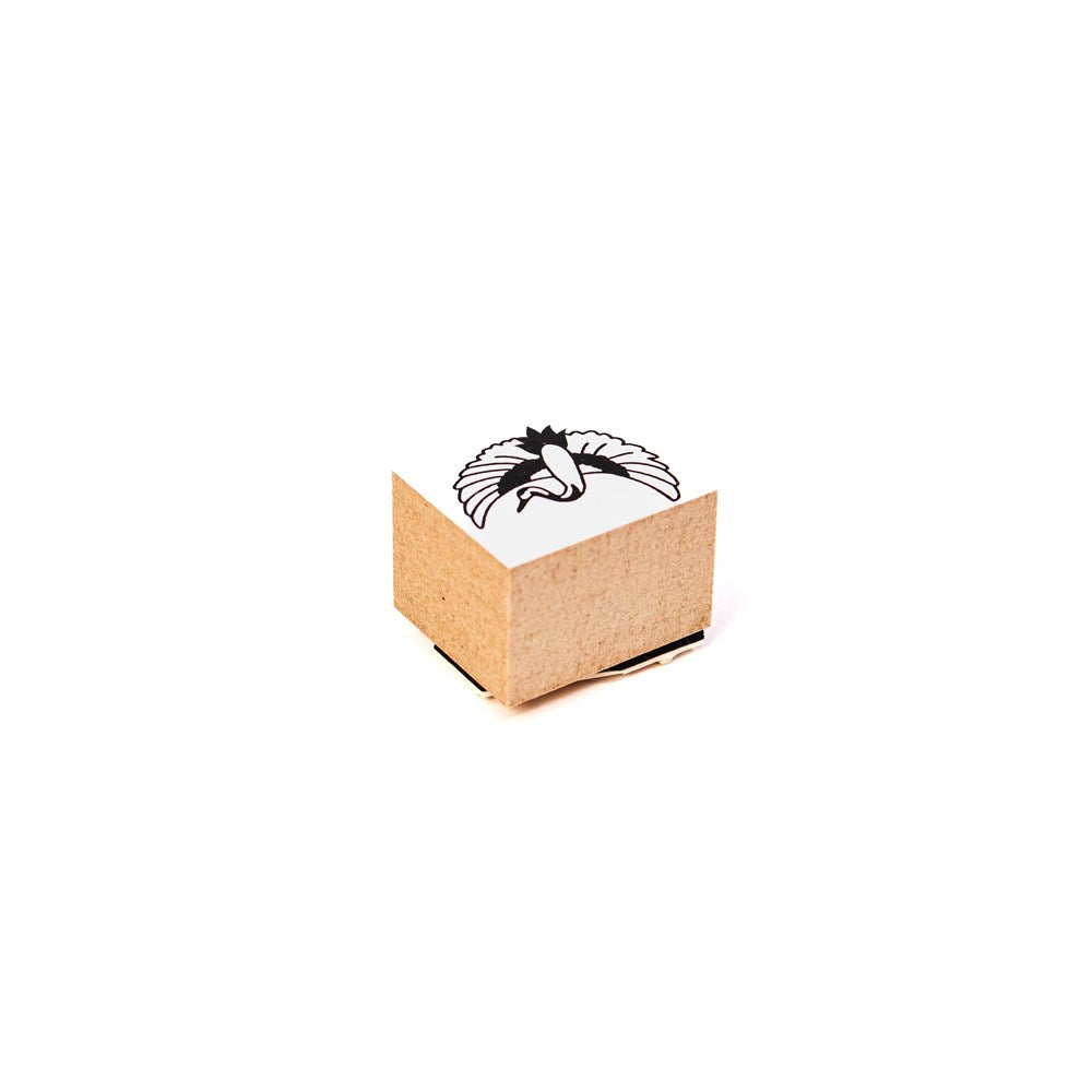 Craft Rubber Stamp Hanko - 25 x 30 - Crane
