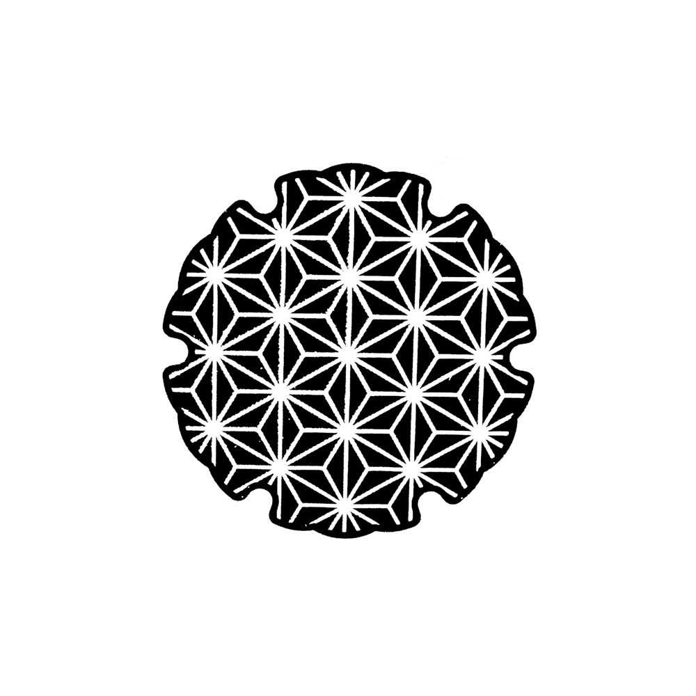 Craft Rubber Stamp Hanko - 30 x 30 - Shibiori