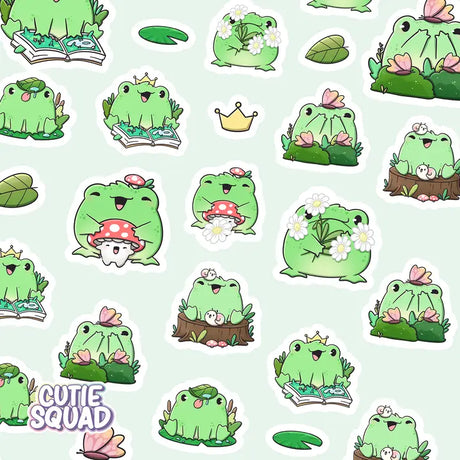 Stickersheet CutieSquad - Garden Frogs