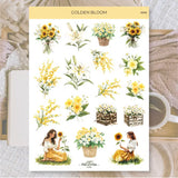 Stickers Plan & Plot Studio Vinyl - Golden bloom