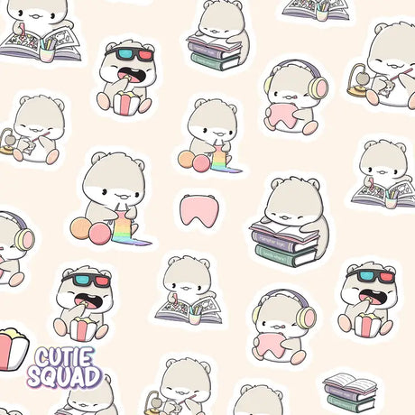 Stickersheet CutieSquad - Hamster Hobbies