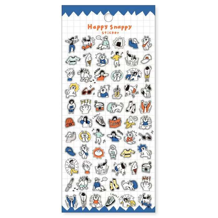 Stickers Happy Snappy - Blue