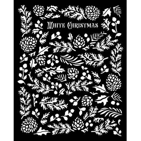 Thick Stencil 20 x 25 cm - The Owl's House - Pine cones
