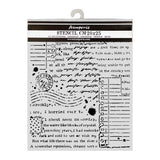 Thick Stencil 12 x 25 cm - Cozy Family - Letters