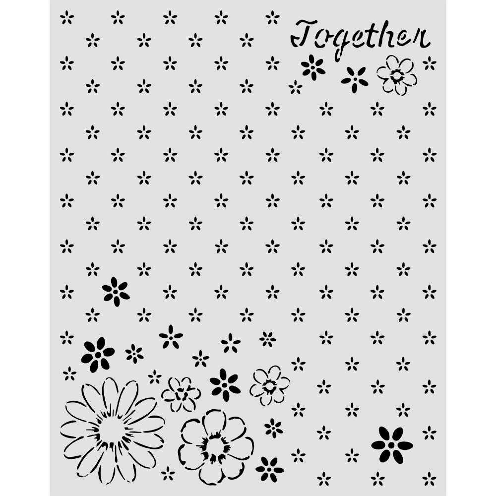 Thick Stencil 12 x 25 cm - Cozy Family - Together Pattern