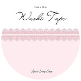 Washi tape 10 mm - Lace - Pink Morning