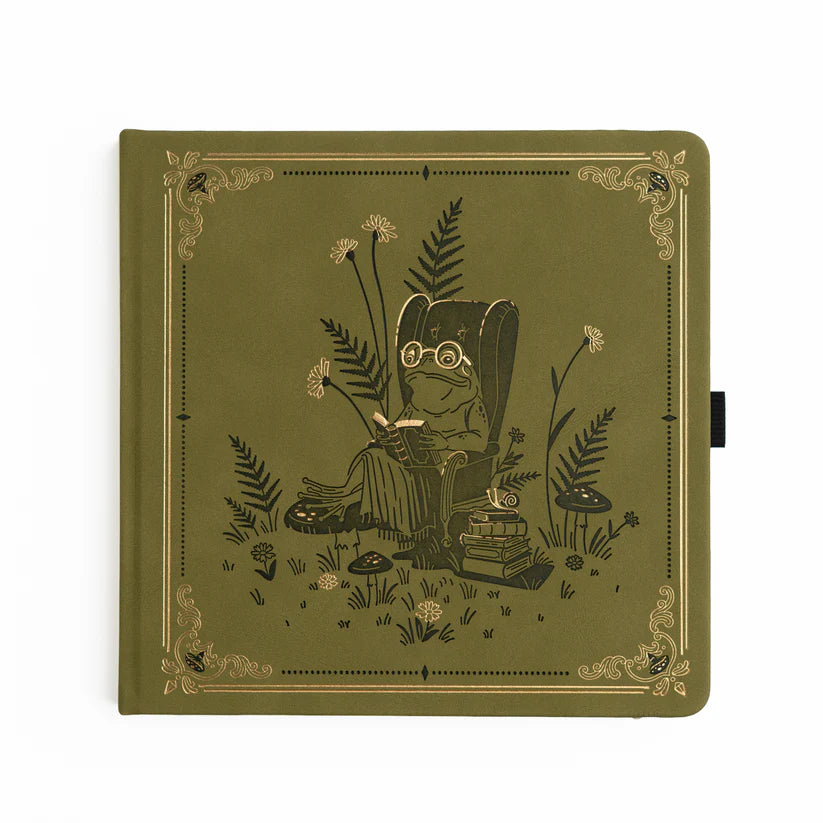 Dotted Notebook SQ - Literary frog