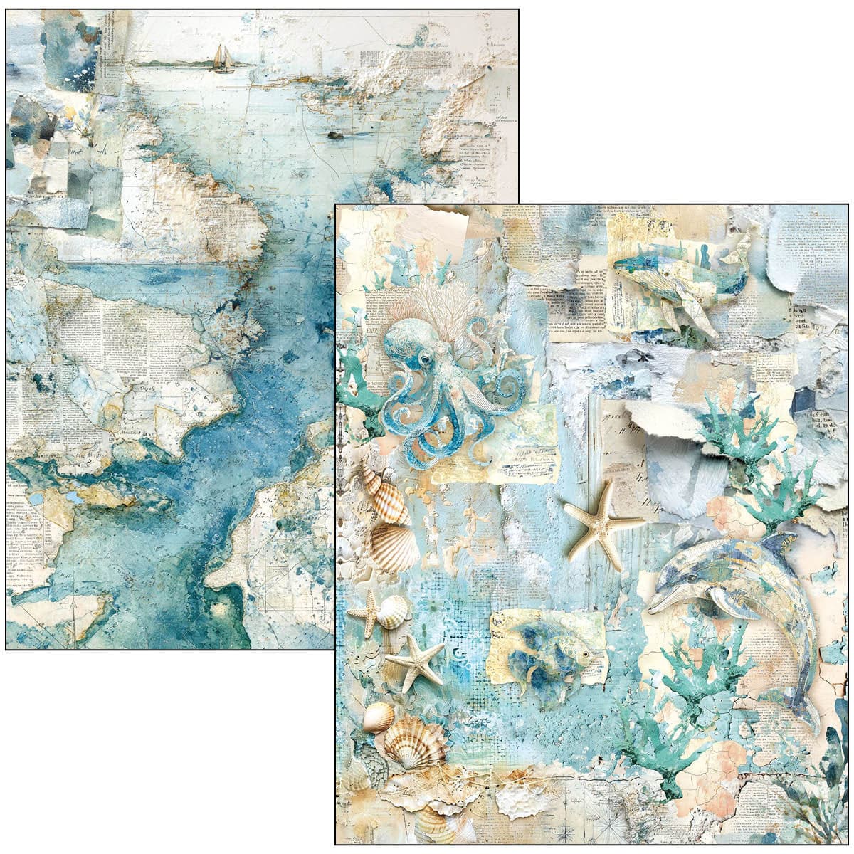Mixed media book - Edge of the Ocean