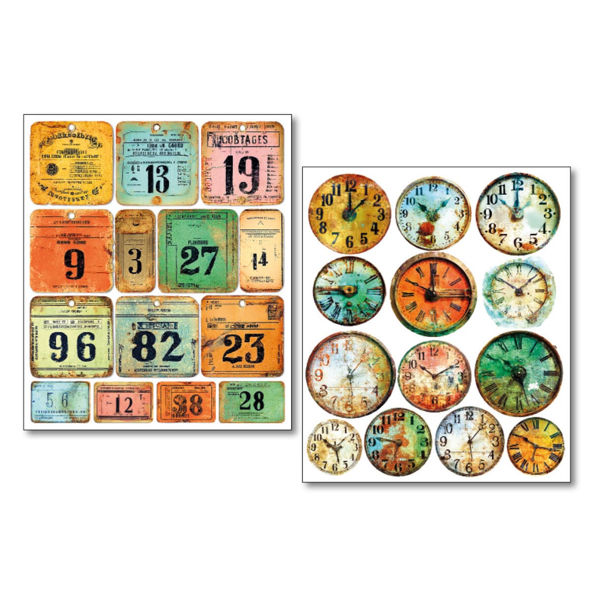Mixed Media Stickers - 10-pack - Scratched Labels