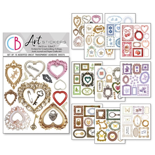 Art stickers 14 x 12 10-pack - Whisper frames