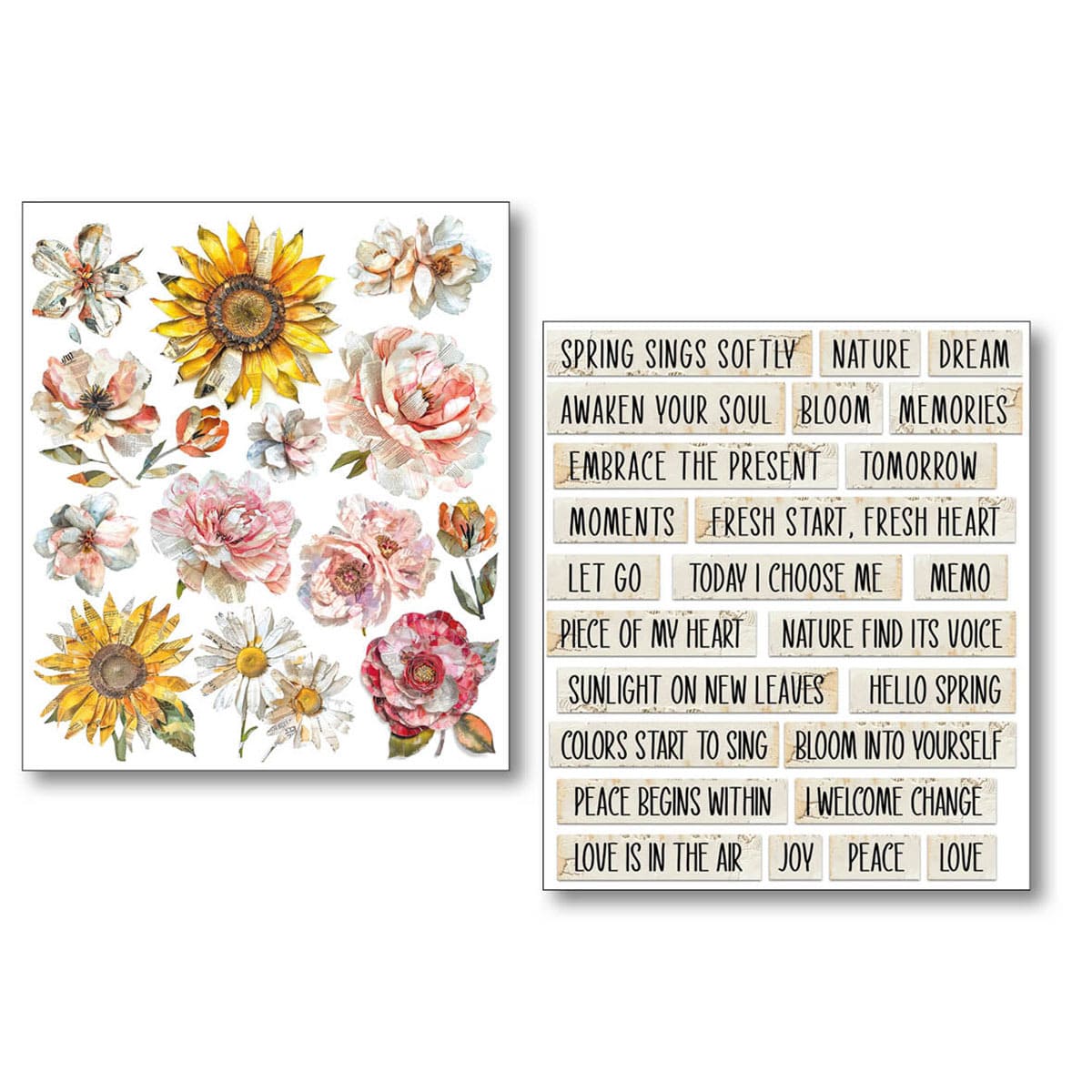 Mixed Media Stickers - 10-pack - The sound of spring