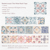 Washi tape Mediterranean Tiles - 60 mm