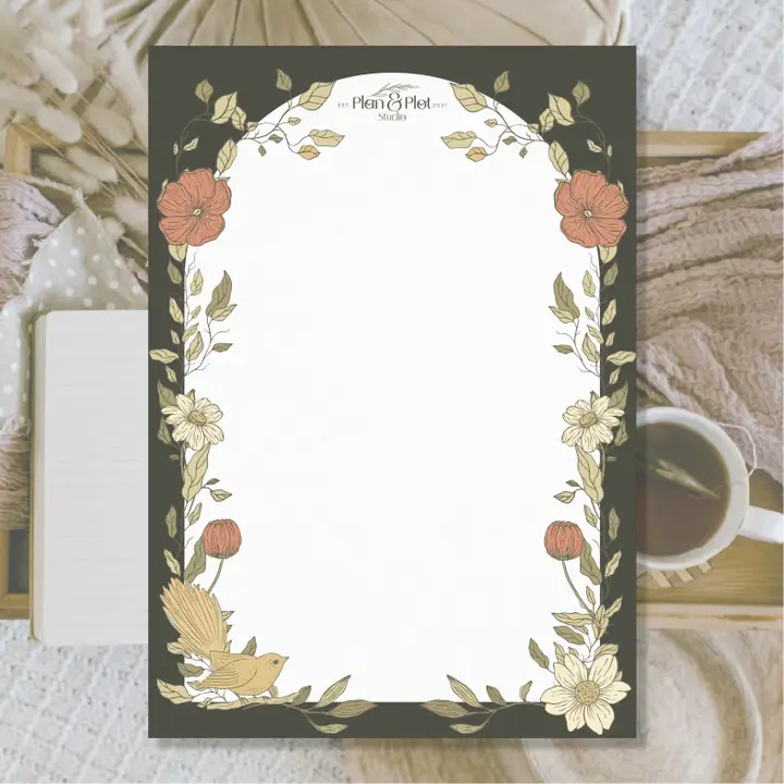 Notepad - A5 - Birds & Flowers