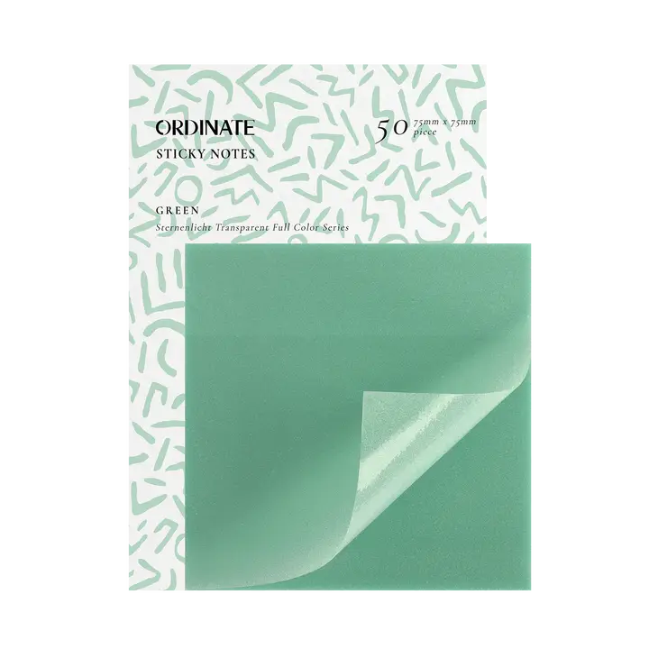 Clear Transparent Sticky notes - Green