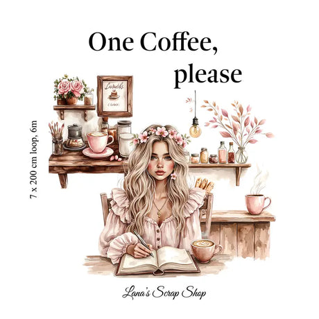 Pet Tape - Lana - 70 mm - One Coffee, Please