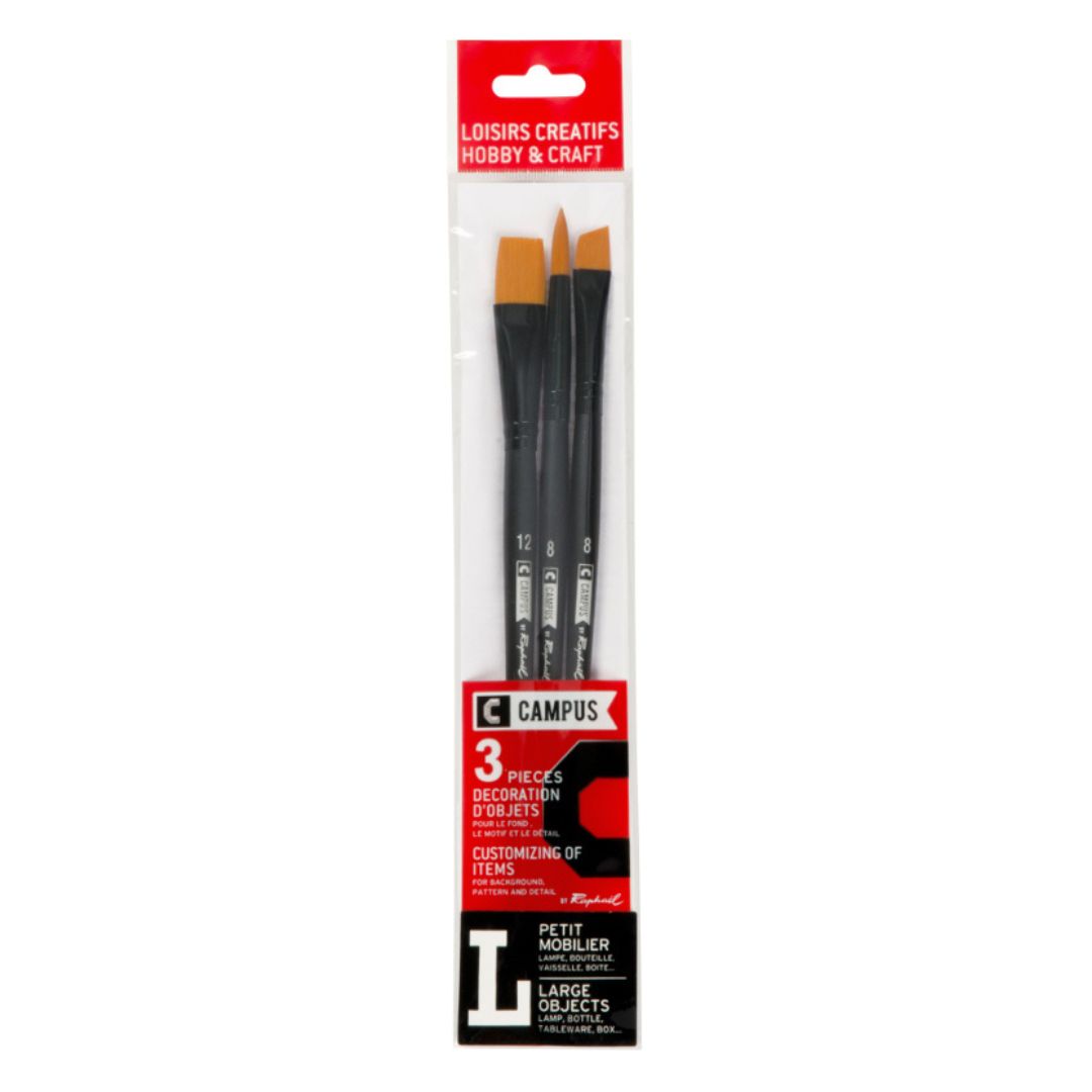 Penselset Campus - Syntet - 3-pack Hobby - L
