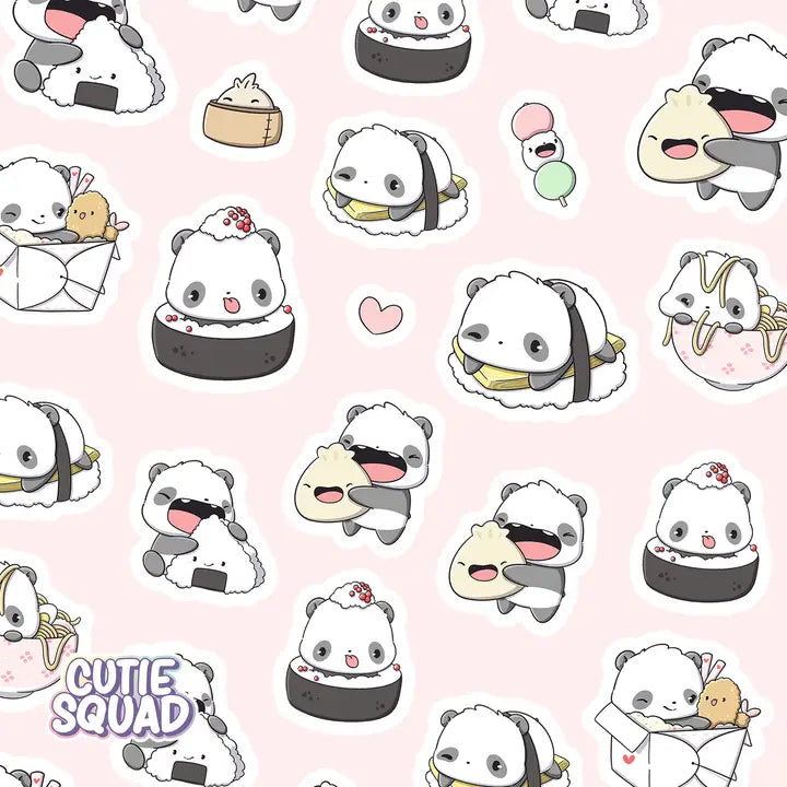 Stickersheet CutieSquad - Panda Platter