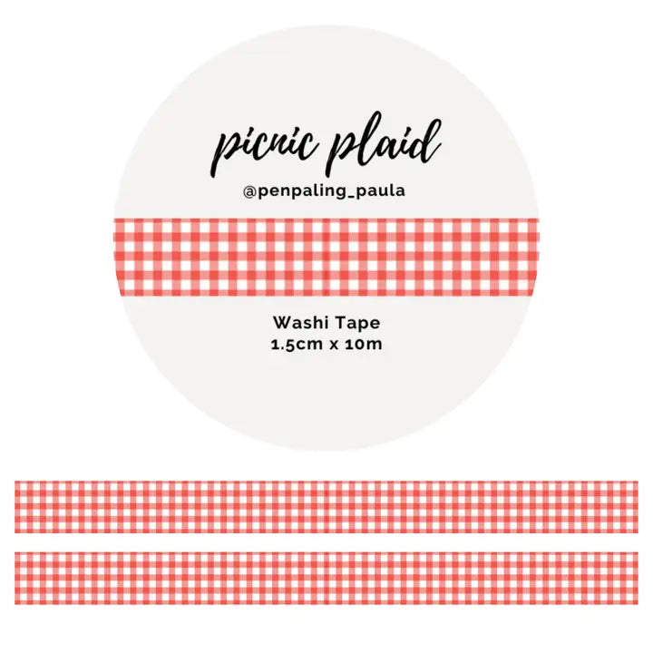 Washi tape - Penpaling Paula 15 mm - Picnic Plaid