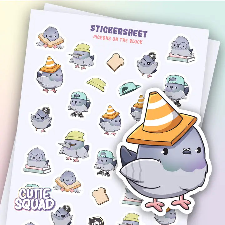 Stickersheet CutieSquad - Pigeons on the block