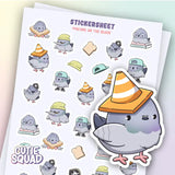 Stickersheet CutieSquad - Pigeons on the block