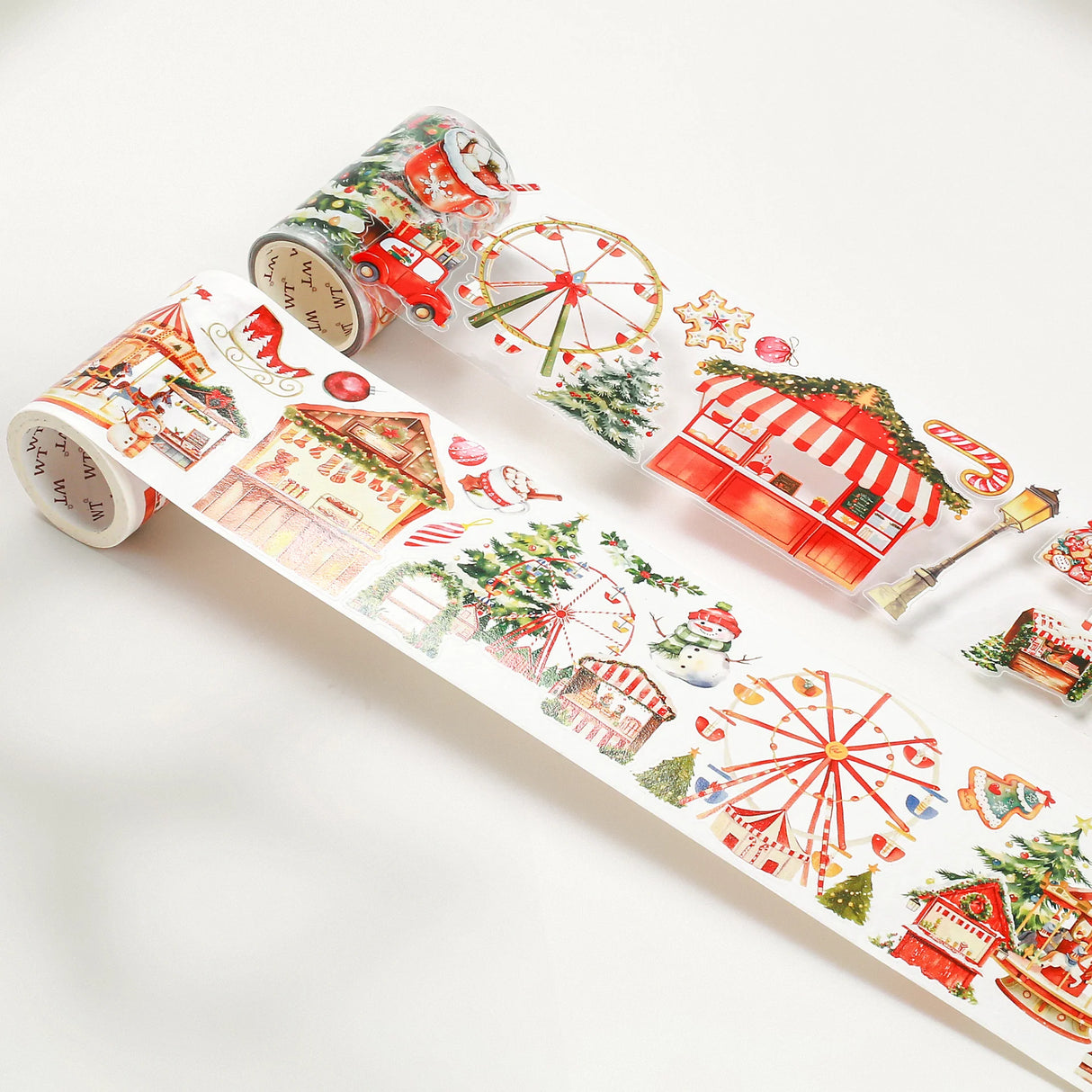 Sticker Pet Tape - Pre-cut - Christmas Market - 70 mm