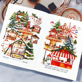 Sticker Washi Tape - Pre-cut - Christmas Market - 70 mm