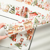 Sticker Washi Tape - Pre-cut - Christmas Market - 70 mm