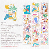 Sticker Washi Tape - Pre-cut - Dopamine Days - 65 mm