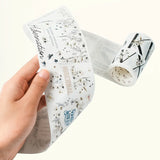 Sticker Washi Tape - Pre-cut - Frosted Letters - 70 mm