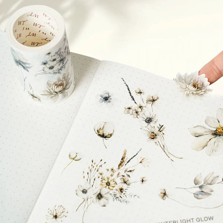 Sticker Washi Tape - Pre-cut - Frosted Meadow - 70 mm