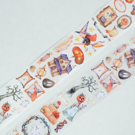 Sticker Washi Tape - Pre-cut - Ghoulish Gathering - 55 mm