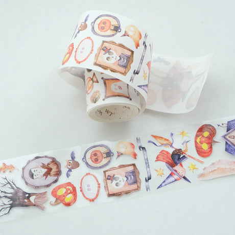 Sticker Washi Tape - Pre-cut - Ghoulish Gathering - 55 mm