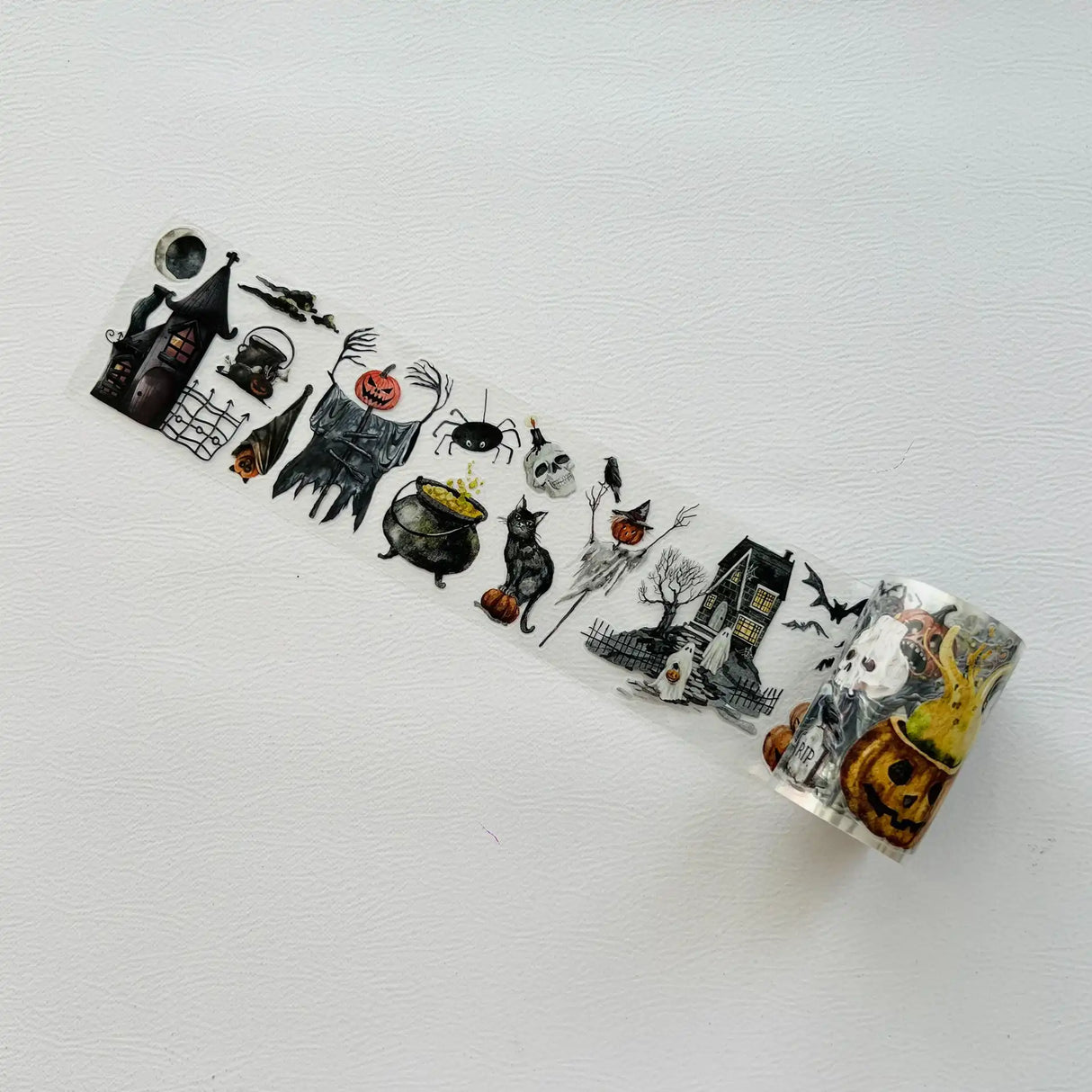 Sticker Pet Tape - Pre-cut - Haunted House - 65 mm