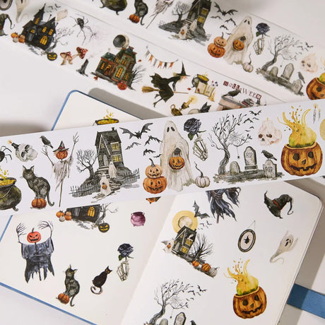 Sticker Pet Tape - Pre-cut - Haunted House - 65 mm