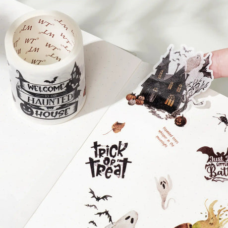 Sticker Pet Tape - Pre-cut - Haunted House - 65 mm