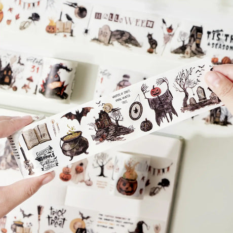 Sticker Pet Tape - Pre-cut - Haunted House - 65 mm